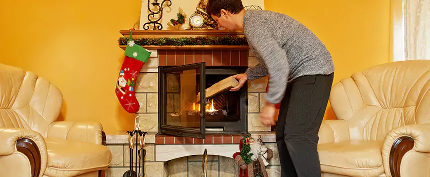 Rusted Metal Fireplace Restoration in New Bern, North Carolina